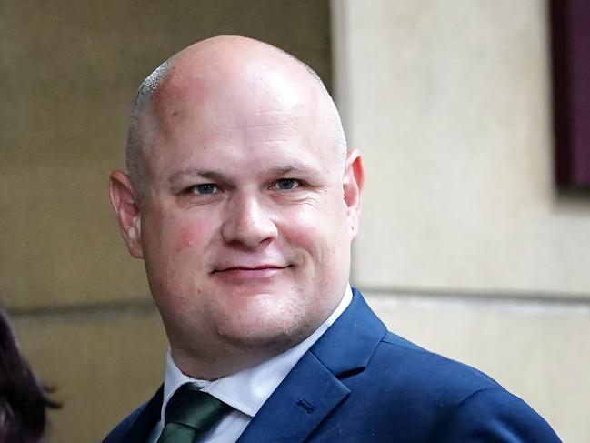 MELBOURNE AUSTRALIA - NewsWire Photos FEBRUARY 13, 2024: William Wheatley is seen outside the Magistrates Court during his Committal for charges of corruption alongside theft and money-laundering offences after an internal investigation. Picture: NCA NewsWire / Luis Enrique Ascui