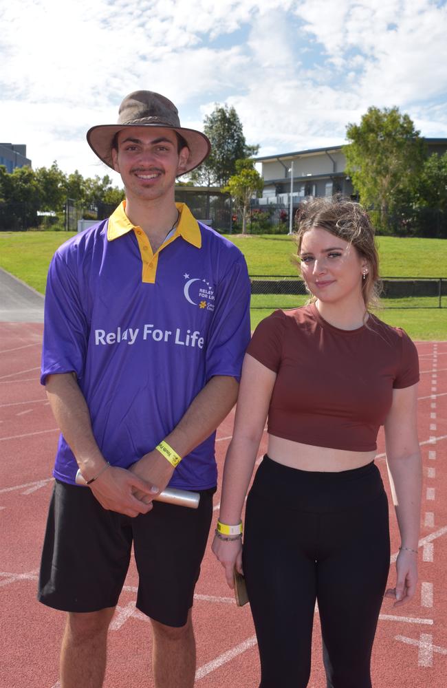 Lily Horton and Lucas Biava at the Sunshine Coast Relay for Life 2022.