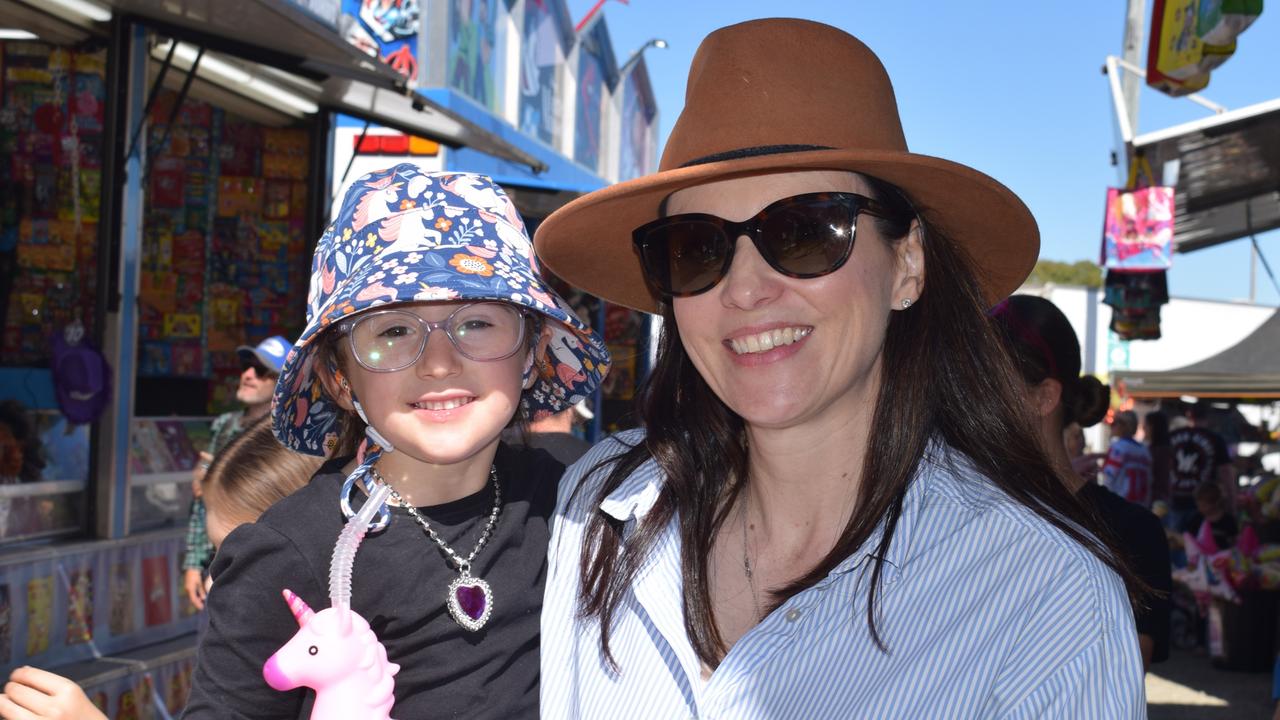 Catherine and Charlotte Rivett at the Yeppoon Show on Sunday. Picture: Aden Stokes
