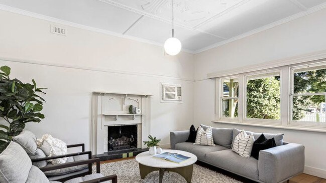 The cottage’s art deco interior.