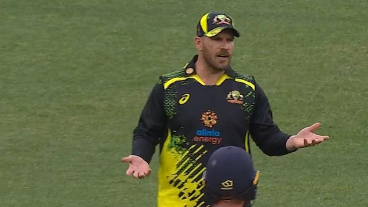 Australian captain Aaron Finch has been reprimanded by the International Cricket Council for using an “audible obscenity” during the first T20 against England in Perth.