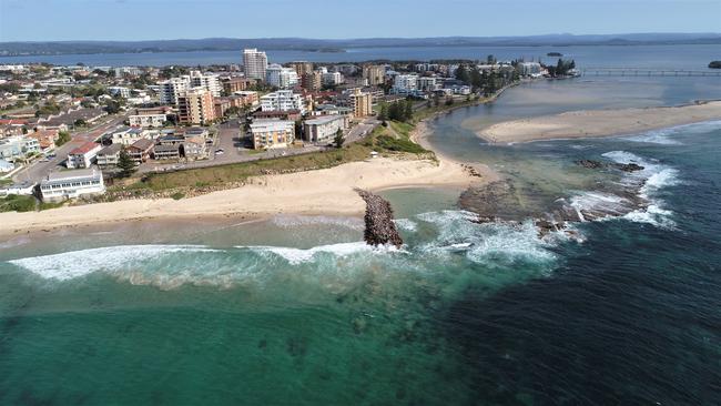 The Entrance rock groyne has been one project aimed at helping the mouth of Tuggerah Lakes. Picture: Peter Lee