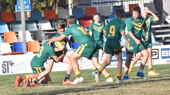 Rockhampton District Secondary Schools Rugby League grand finals, Year 7C, St Brendan’s College versus Heights College, Browne Park, September 7, 2022.