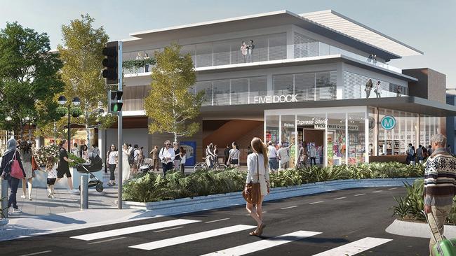 An artist's impression of Sydney Metro's station at Five Dock.