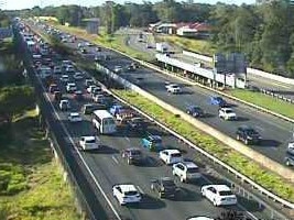 Traffic is building on the Bruce Highway heading towards the Sunshine Coast. Picture: Queensland Traffic