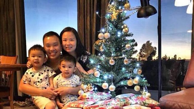 Angie Suryadi, 41, husband Arnold Adiatiasvara, 41 and their children Oliver, aged 4, and Johnathon, aged 5.