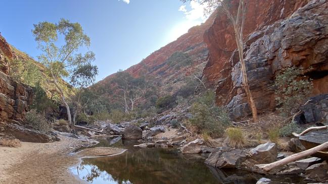 Larapinta Trail near Hugh Gorge Junction in the West MacDonnell National Park. Picture: Anthony Keane