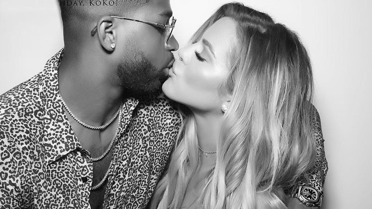 Tristan Thompson and Khloe Kardashian in happier times. Picture: Khloe Kardashian/Instagram