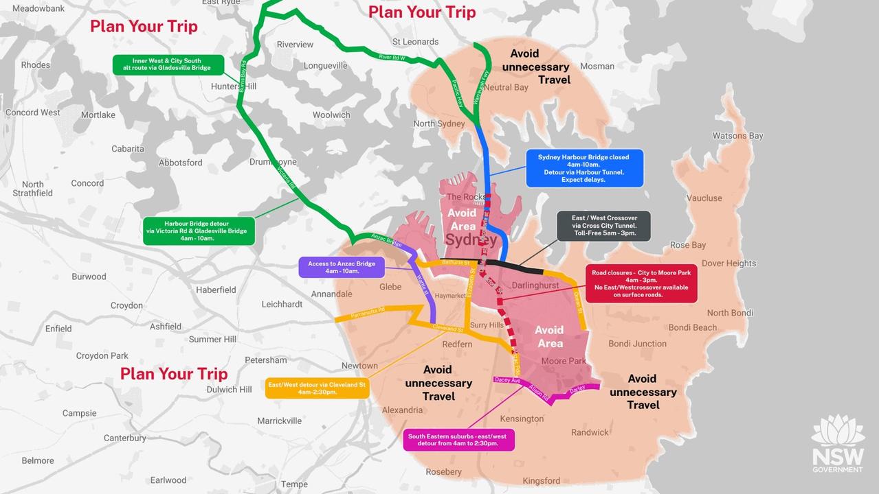 Sydney Marathon road closures City warned of traffic chaos, delays