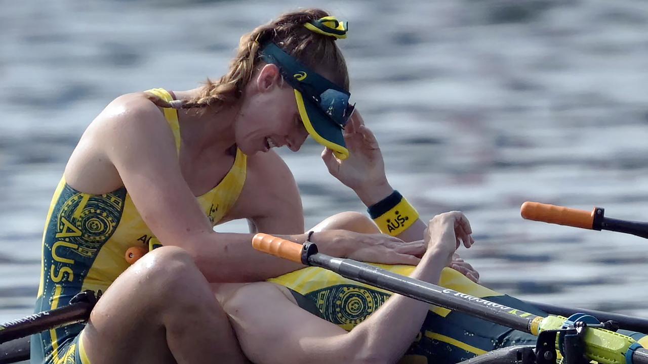 Australia's Harriet Hudson and Amanda Bateman. Photo by Bertrand GUAY / AFP