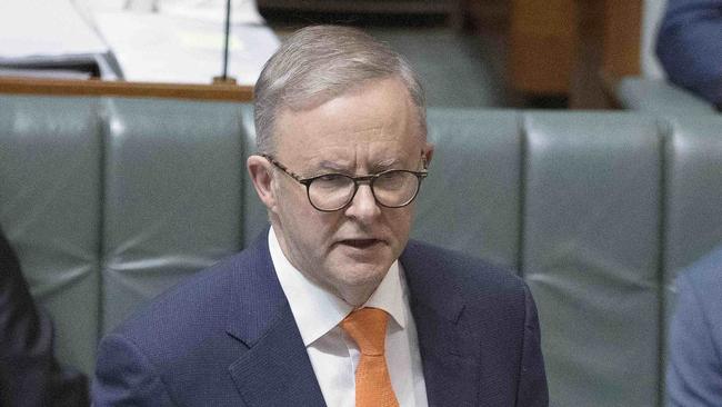 Anthony Albanese in question time on Tuesday. Picture: NCA NewsWire / Gary Ramage