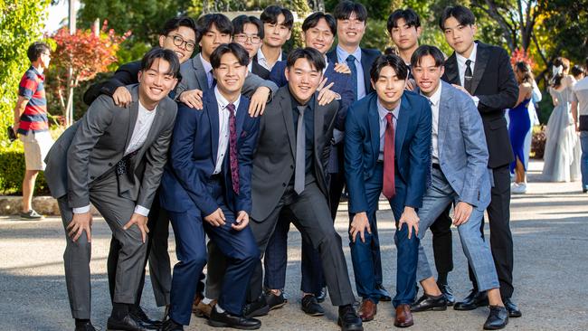 Year 12 Students of Baulkham Hills High School outside the Oatlands House. Picture: Christian Gilles