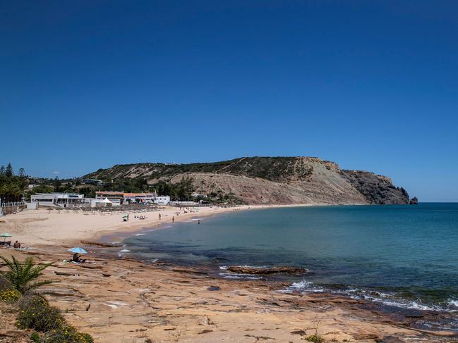 Picture shows Praia da Luz beach in Lagos, Portugal, where the three-year-old British girl Madeleine McCann was on holidays when she disappeared in 2007. Picture: AFP