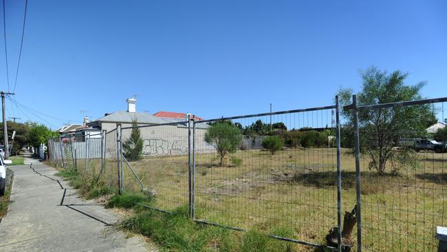 A vacant lot in Melbourne. Picture: Andrew Henshaw