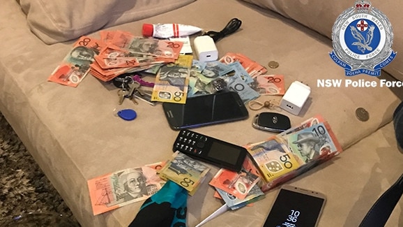 Strike force detectives arrested Hong Quan, 37, at a park in Silverwater before raiding five properties. Picture: NSW Police