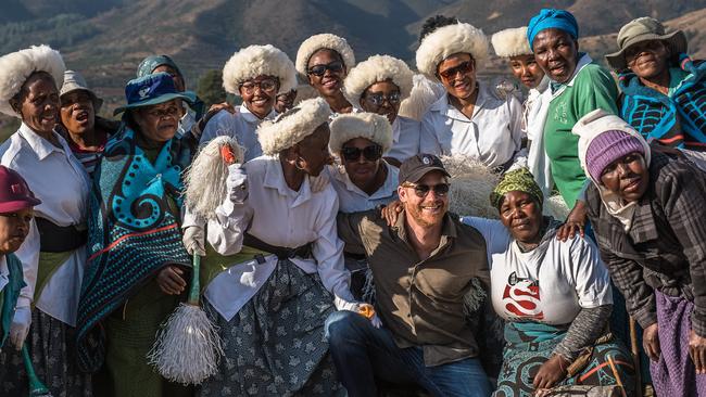 Harry got a rock star welcome in Matlameng – Ha Mahlehle in the Leribe region of Lesotho. Picture: Getty Images