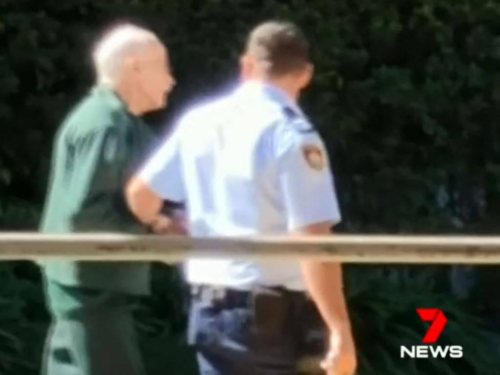 Milat leaves Prince of Wales hospital following cancer treatment. Picture: 7News