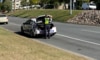 Alleged hoon loses control, car bursts into flames injuring child