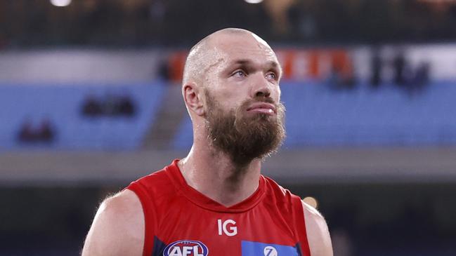 Max Gawn was immense despite Melbourne's loss, Photo by Darrian Traynor/AFL Photos/via Getty Images.