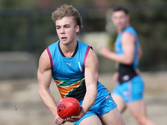 Ryley Sanders had another big game for the Allies. Picture: Sarah Reed/AFL Photos via Getty Images