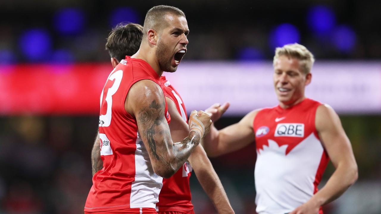 Lance Franklin of the Swans. Picture: Matt King