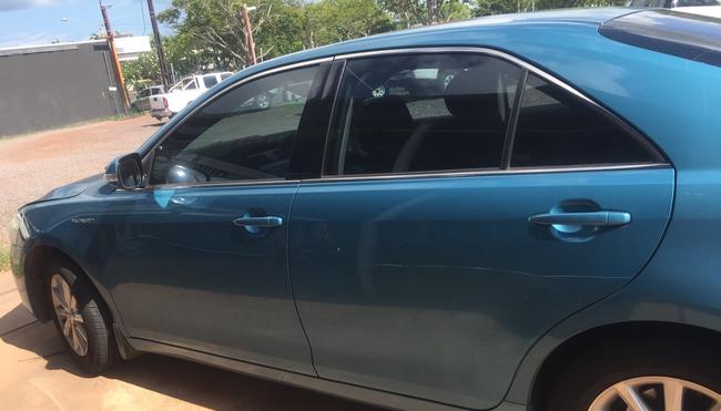 Wayne Abdul Sultan was driving this car along Winnellie Rd, Winnellie, when he hit and killed Jason “Dickie” McCormick. Picture: NT Police