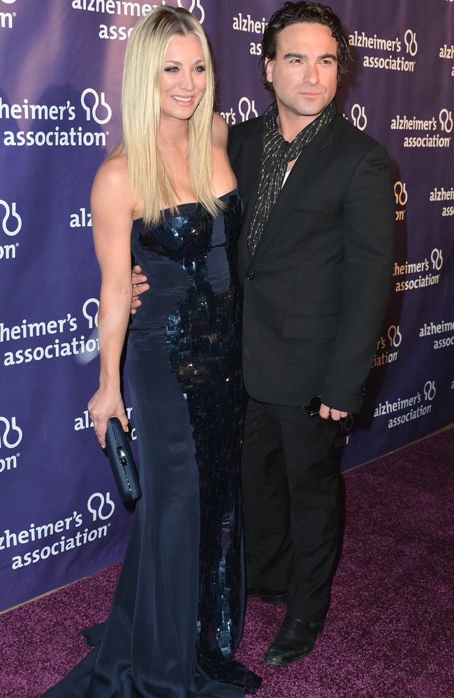 Kaley Cuoco and Johnny Galecki. Picture: Alberto E. Rodriguez/Getty Images