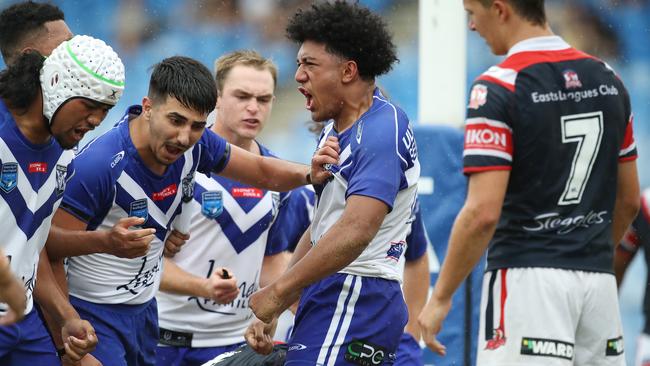 Paul Alamoti starred for the Bulldogs in their SG Ball win over the Roosters. Picture: David Swift