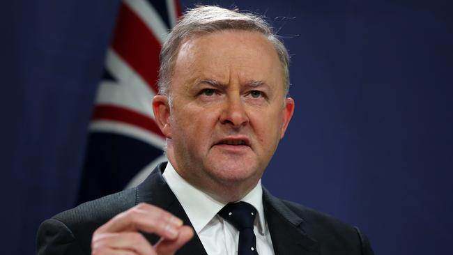 Albanese needs to redirect his attention but doesn’t seem able to just yet. Picture: Jane Dempster/News Corp Australia