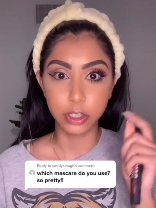 This before and after video made me buy the new Benefit mascara. Picture: TikTok/hemali.mistry