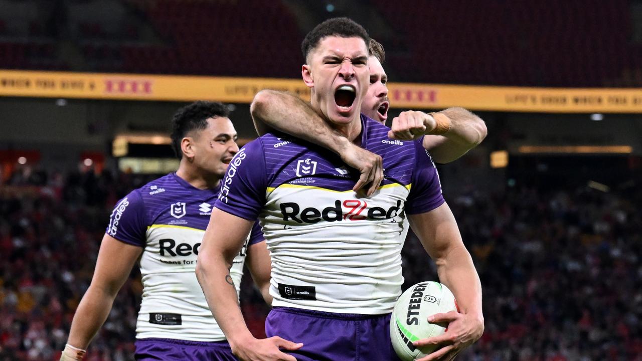 Will Warbrick’s success for the Storm inspired Moses Leo to join the Storm. Picture: Bradley Kanaris/Getty Images