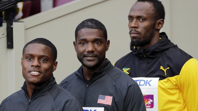 The facial expressions say it all for the three 100m placegetters.