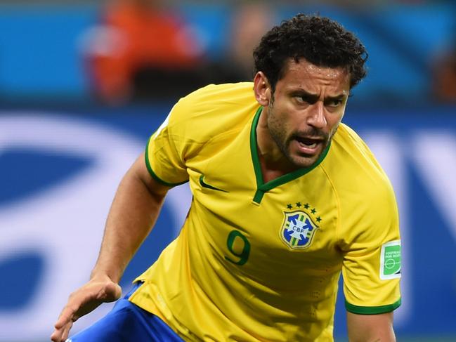 BELO HORIZONTE, BRAZIL - JULY 08: Fred of Brazil reacts during the 2014 FIFA World Cup Brazil Semi Final match between Brazil and Germany at Estadio Mineirao on July 8, 2014 in Belo Horizonte, Brazil. (Photo by Buda Mendes/Getty Images)