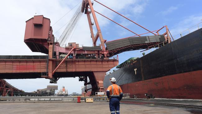 Exports of Australian coal used in steelmaking increased to India, Japan and South Korea last month. Picture: Simon Bullard/The Australian