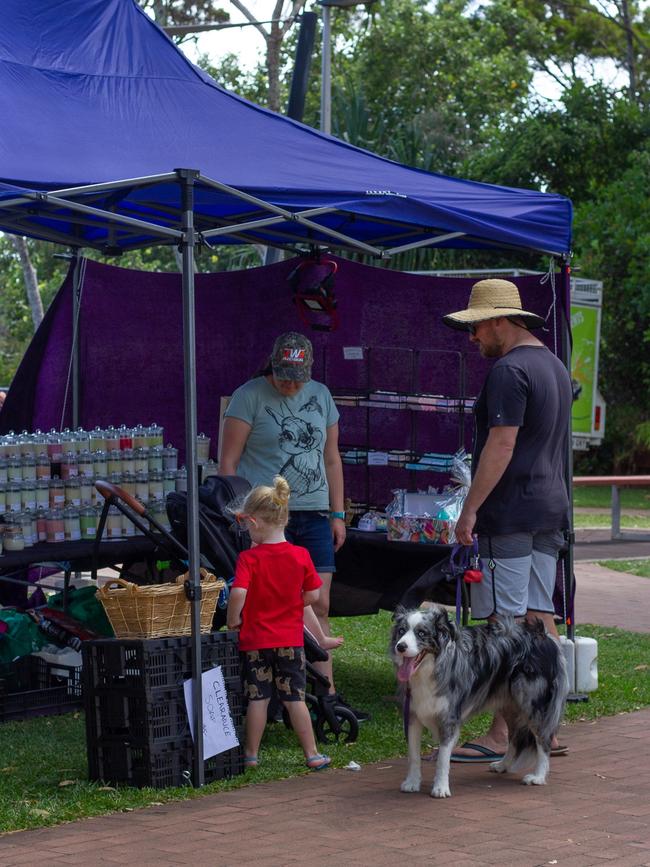 Many families brought their furry friends along to the NYE markets.