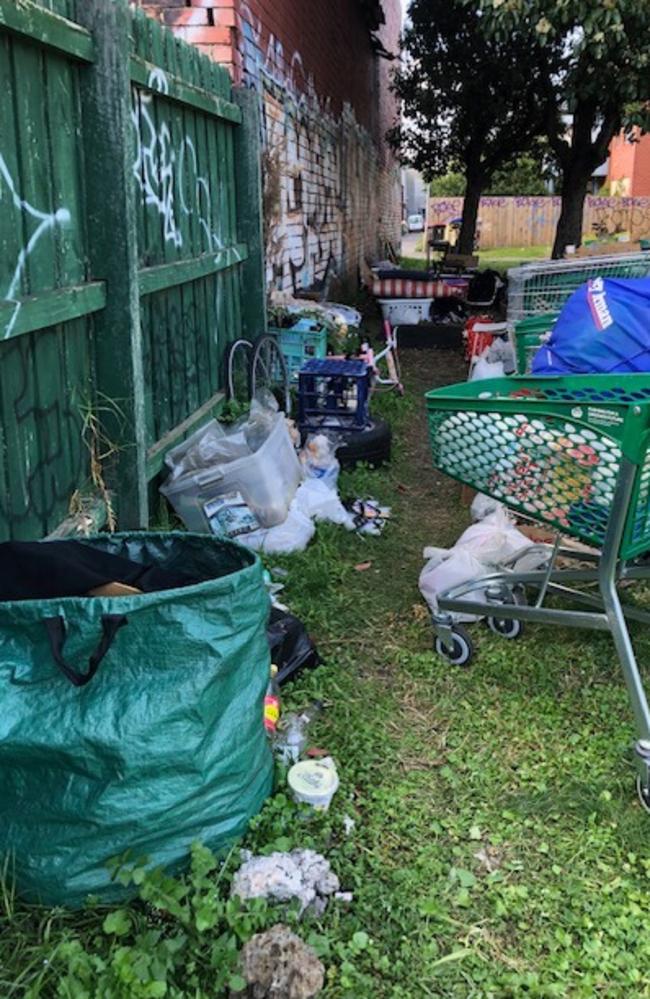 Residents say areas surrounding the injecting room have turned into a dumping ground. Picture: Facebook