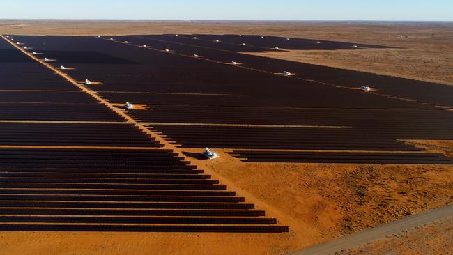 Aerial image of AGL Energy's Broken Hill solar farm.