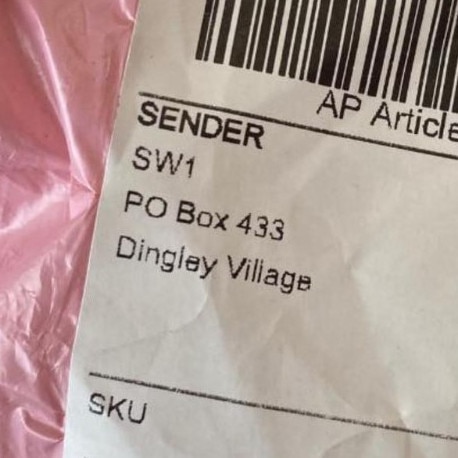 Manly of the parcels come with a return address in an outer-Melbourne suburb. Picture: Supplied.