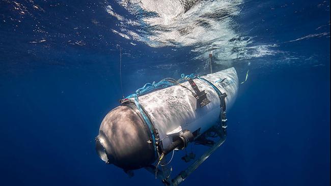 An image showing the Titan submersible beginning a descent. Picture: OceanGate Expeditions.