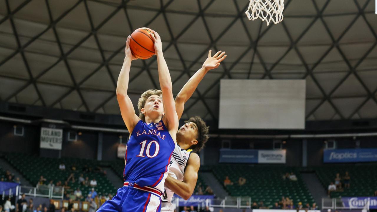 Johnny Furphy in action for the Kansas Jayhawks. Picture: Darryl Oumi/Getty Images