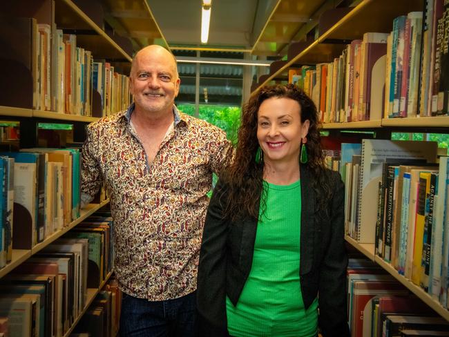 CDUÃ¢â¬â¢s associate professor Adelle Sefton-Rowston and UQÃ¢â¬â¢s associate professor Stephen Carleton. Picture: Charles Darwin University