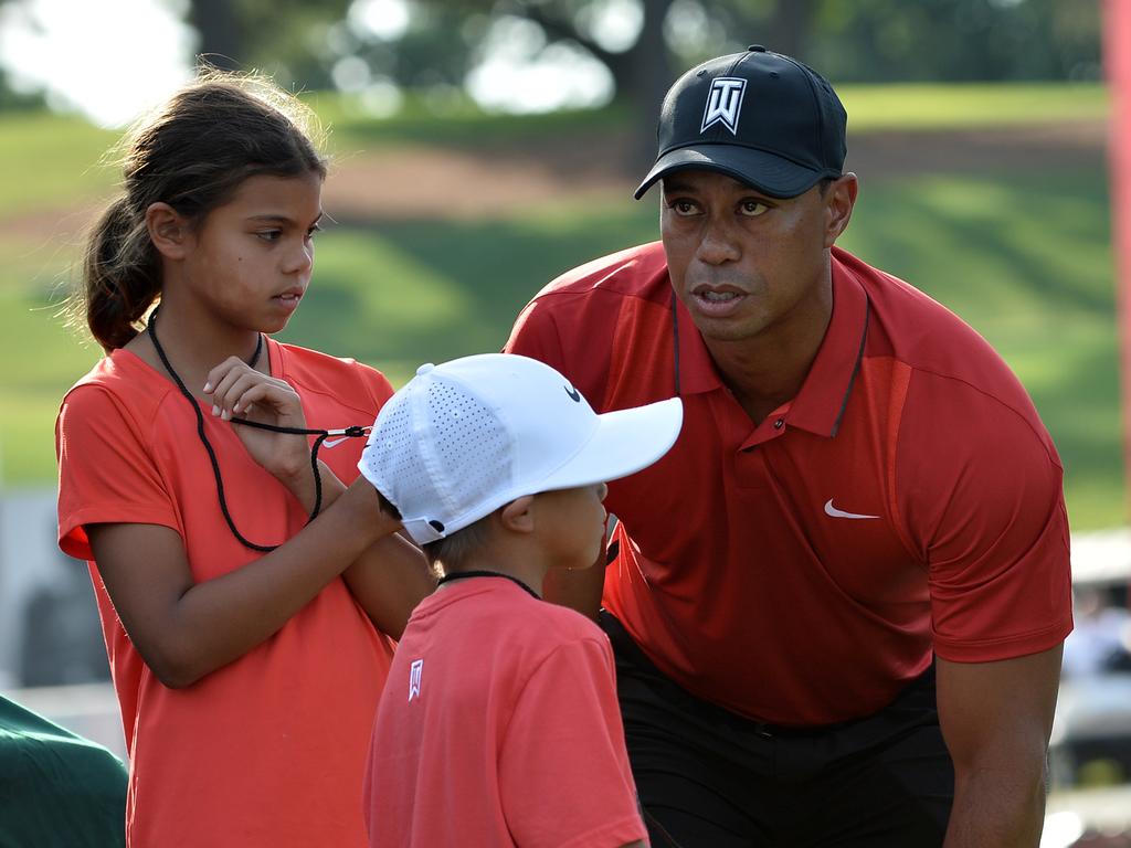 It was the first win Tiger’s kids had seen.