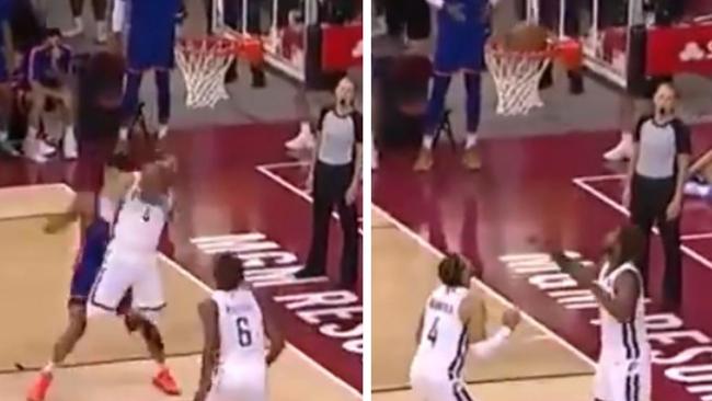 It's like this moment was scripted for a bad basketball movie.