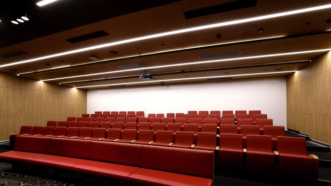 The theatrette in the new Sydney Swans HQ. Picture: Phil Hillyard