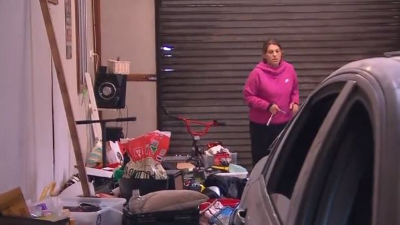 She eventually was able to move into a ‘badly damaged’ house, on the condition she cleaned it. Picture: Sunrise/Channel 7