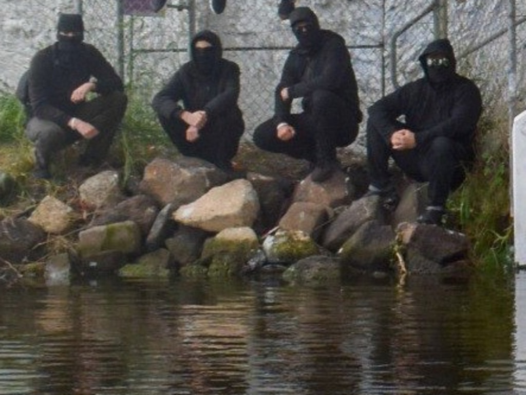 The Nazis seem to have a thing for posing by sewers and within tunnels.