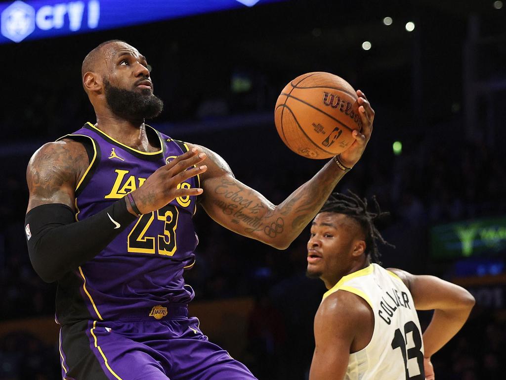 NBA stars like LeBron James (pictured) and Celtics champion Jayson Tatum rake in a much higher salary. Picture: AFP