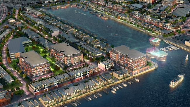 An artist’s impressions of the Port Adelaide waterfront development by Starfish Developments.