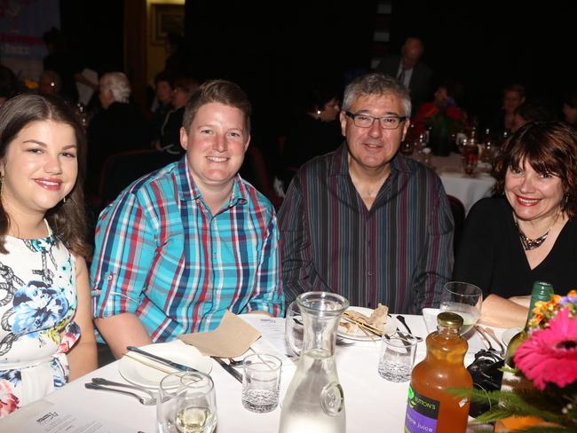 Miriam Spina, Rebecca Schroder and Nenad and Snezana Alempijevic at the Jumpers and Jazz in July Winter Dinner and Concert at the Warwick Town Hall on Friday, July 22.