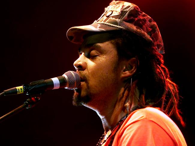 Michael Franti performs with Spearhead at Festival Hall’s last show in 2003.